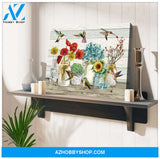 Hummingbird Flower Wall Art Canvas