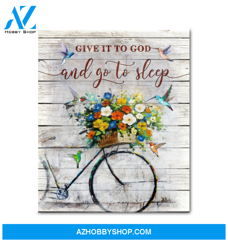 Hummingbird Give It To God Canvas Wall Art
