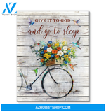 Hummingbird Give It To God Canvas Wall Art