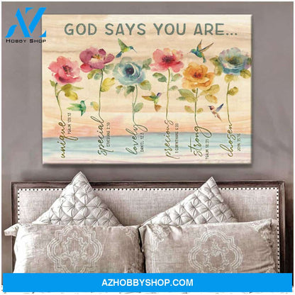 Hummingbird God Says Canvas Wall Art, Wall Decor Visual Art
