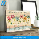 Hummingbird God Says Canvas Wall Art Decor, gifts for hummingbird lovers canvas