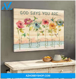 Hummingbird God Says Canvas Wall Art Decor, gifts for hummingbird lovers canvas