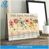 Hummingbird God Says Canvas Wall Art Decor