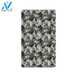 Hummingbird Gold Design Themed Print Rubber Doormat