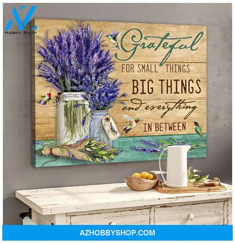 Hummingbird Grateful Poster Canvas Wall Decor Visual Art