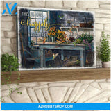 Hummingbird Happily Premium Canvas Wall Art