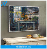 Hummingbird Happily Premium Canvas Wall Art