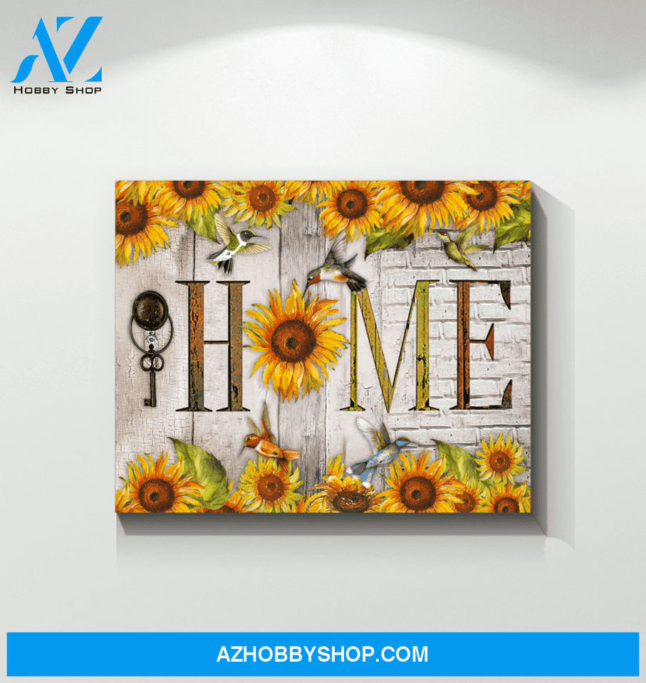 Hummingbird Home Canvas Wall Art