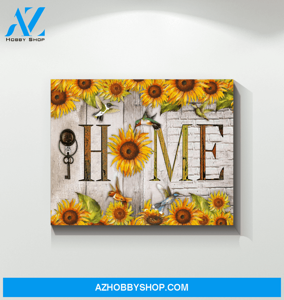 Hummingbird Home Canvas Wall Art