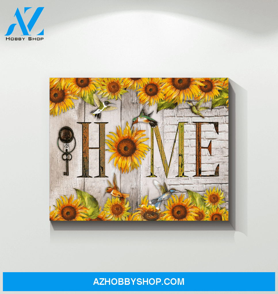 Hummingbird Home Canvas Wall Art