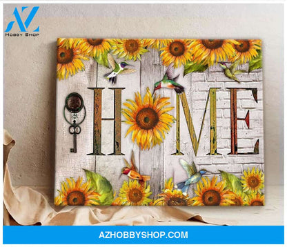 Hummingbird Home Canvas Wall Art