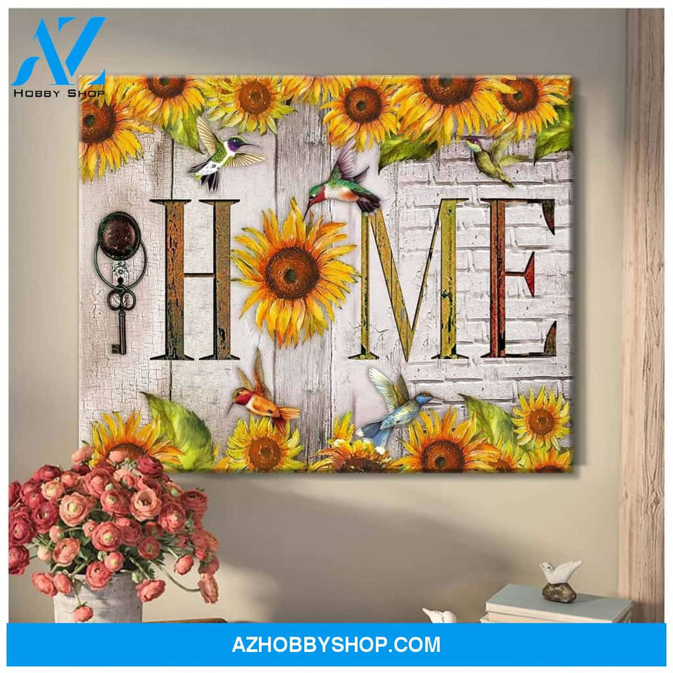 Hummingbird Home Canvas Wall Art