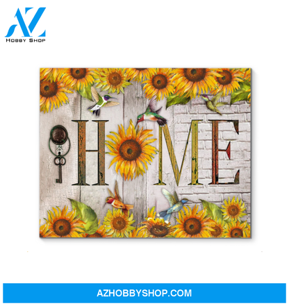 Hummingbird Home Canvas Wall Art