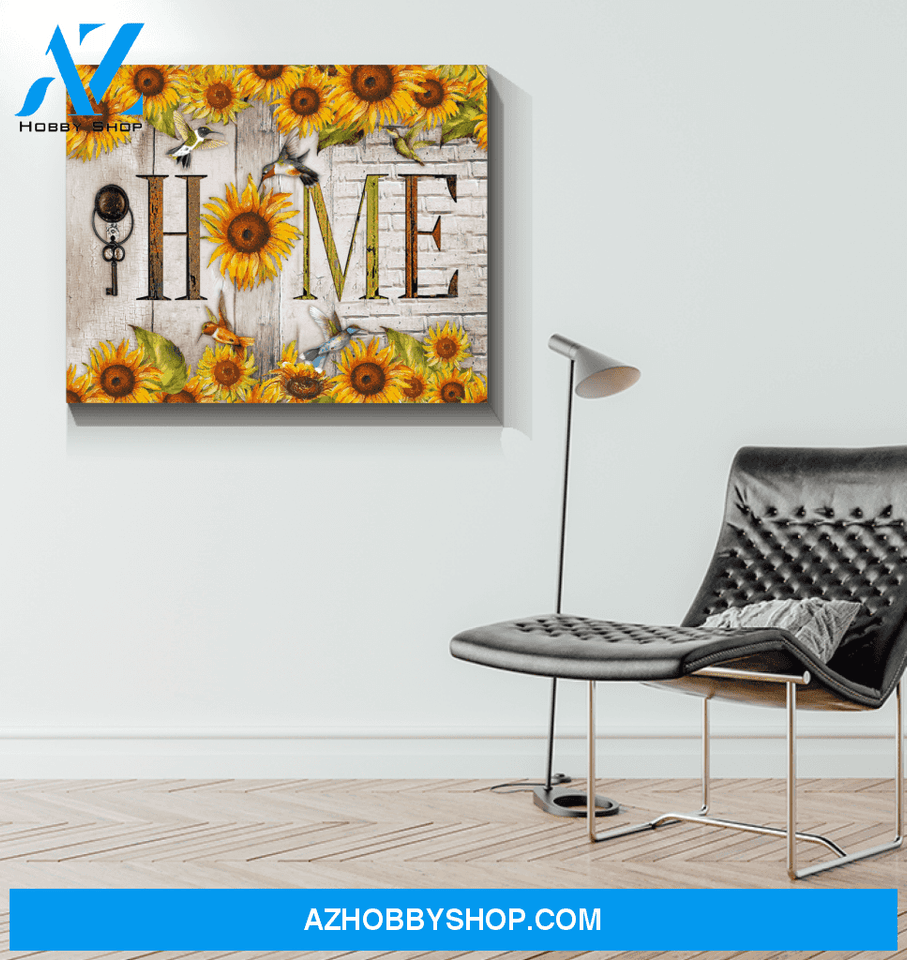 Hummingbird Home Canvas Wall Art