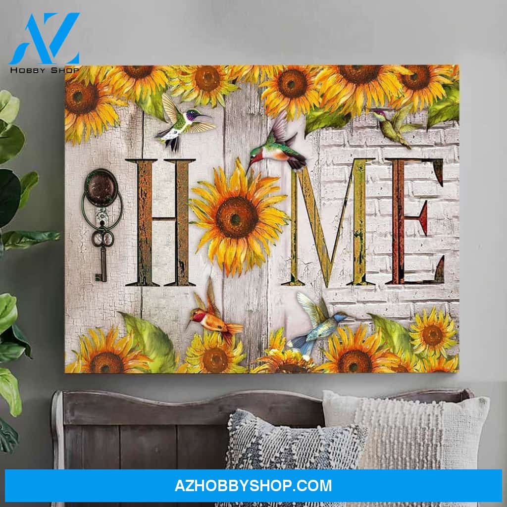 Hummingbird Home Canvas Wall Art