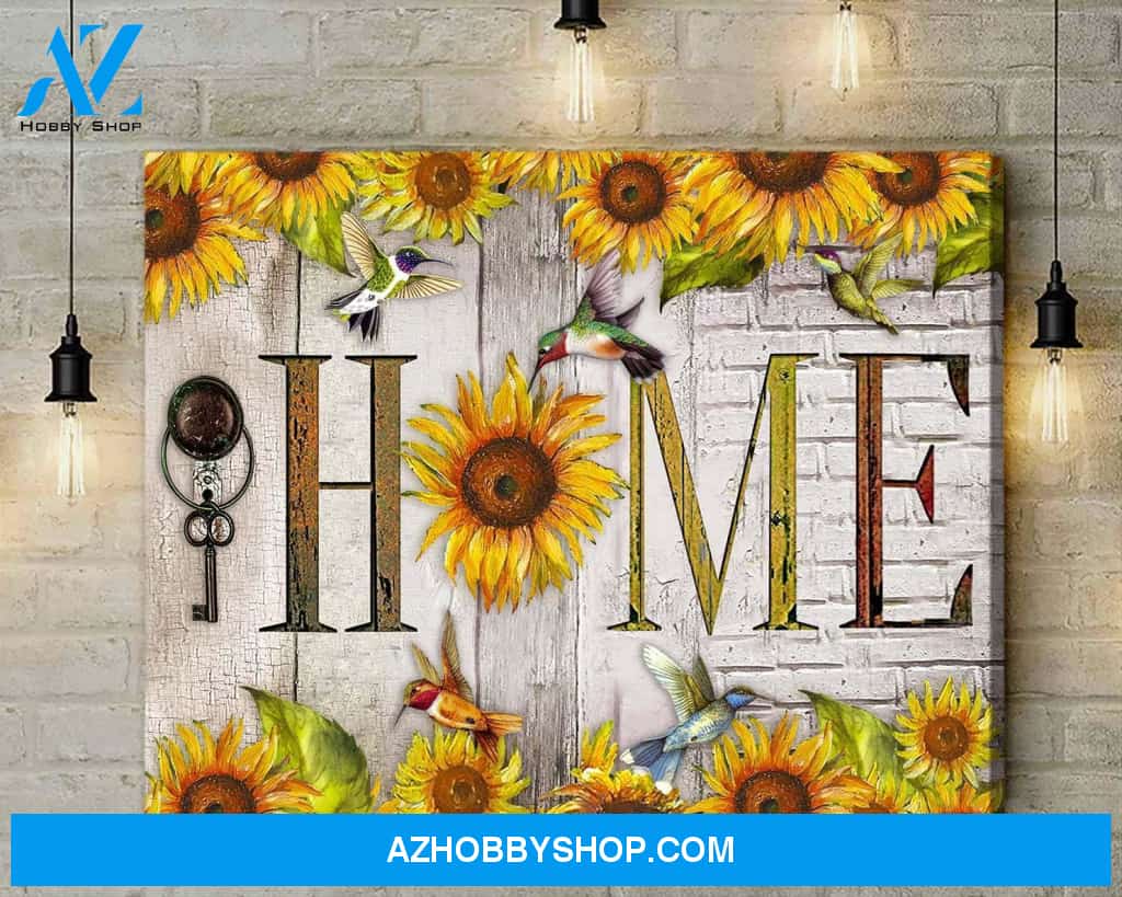 Hummingbird Home Canvas Wall Art