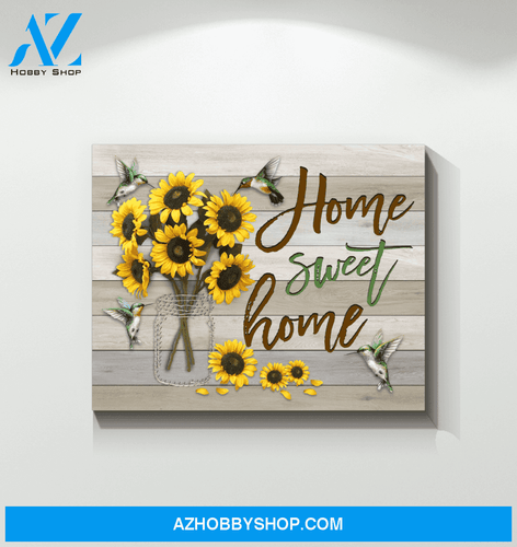 Hummingbird Home Sweet Home Canvas Wall Art