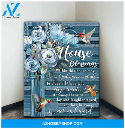 Hummingbird House Blessings Canvas Wall Art