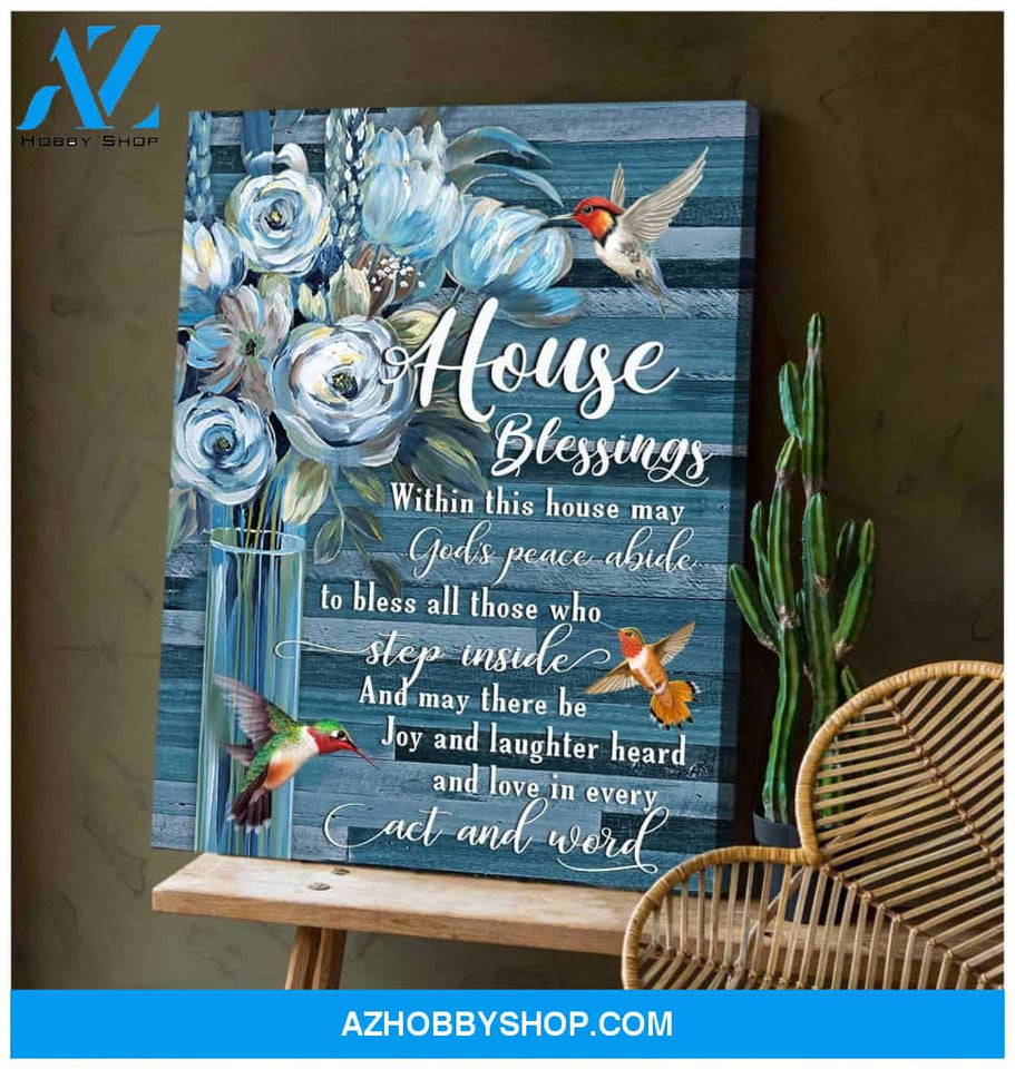Hummingbird House Blessings Canvas Wall Art