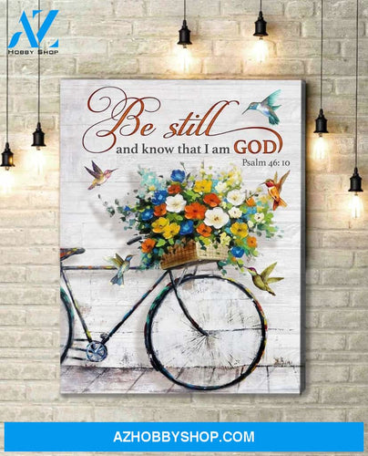 Hummingbird I am a God Premium Wall Art Canvas