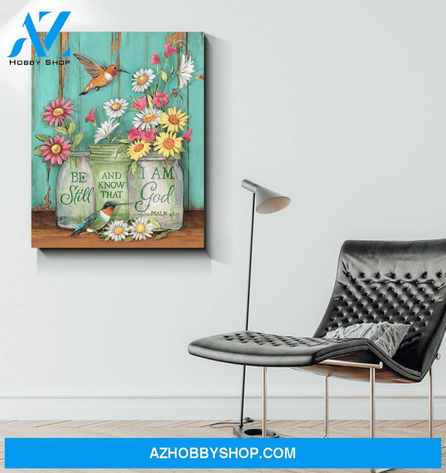 Hummingbird I Am God Canvas Wall Art