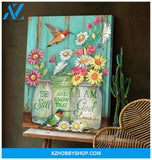 Hummingbird I Am God Canvas Wall Art