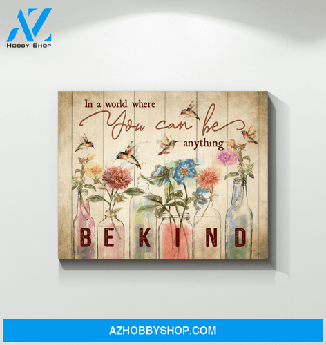 Hummingbird In A World Canvas Wall Art