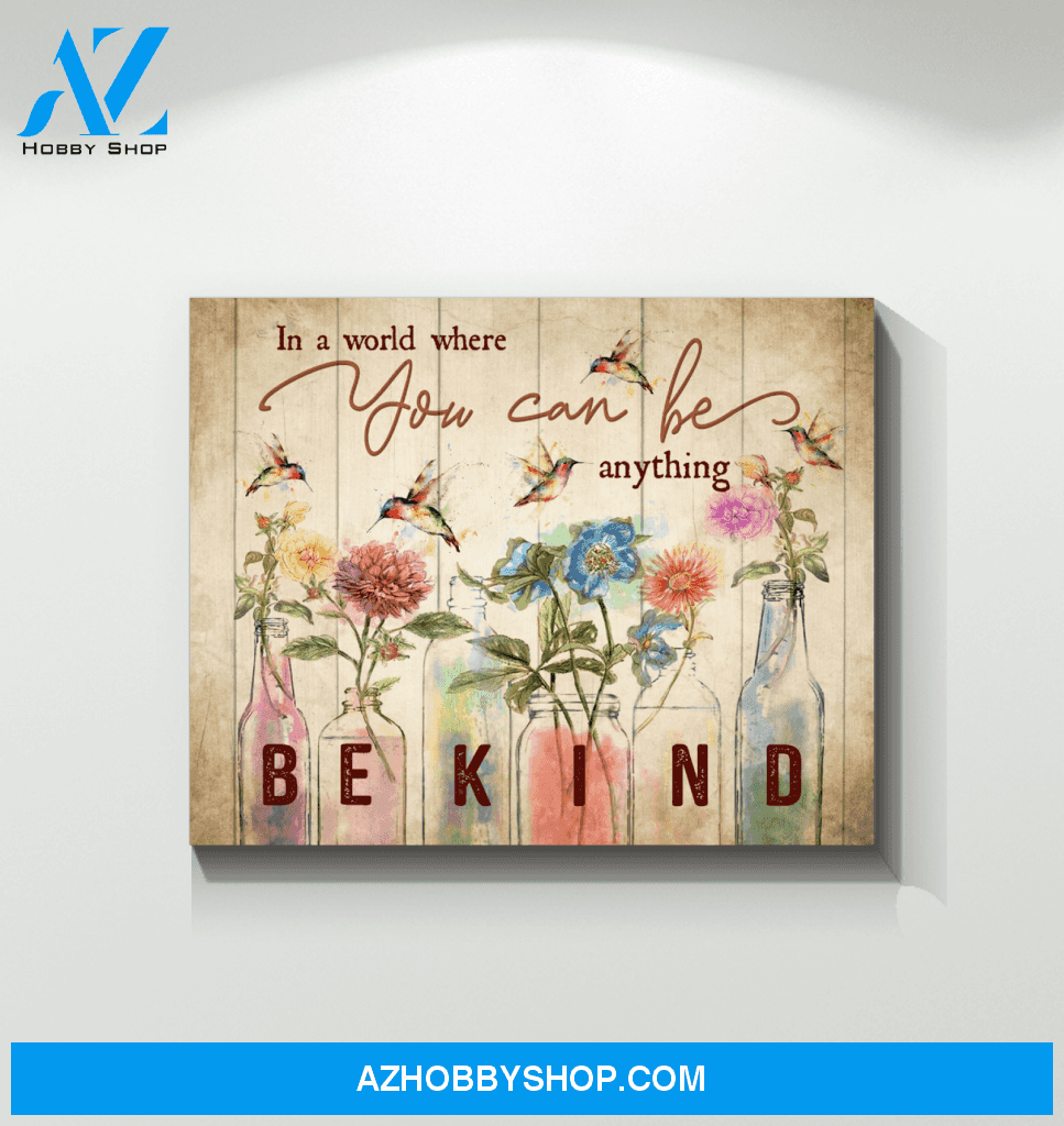 Hummingbird In A World Canvas Wall Art