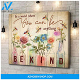 Hummingbird In A World Canvas Wall Art