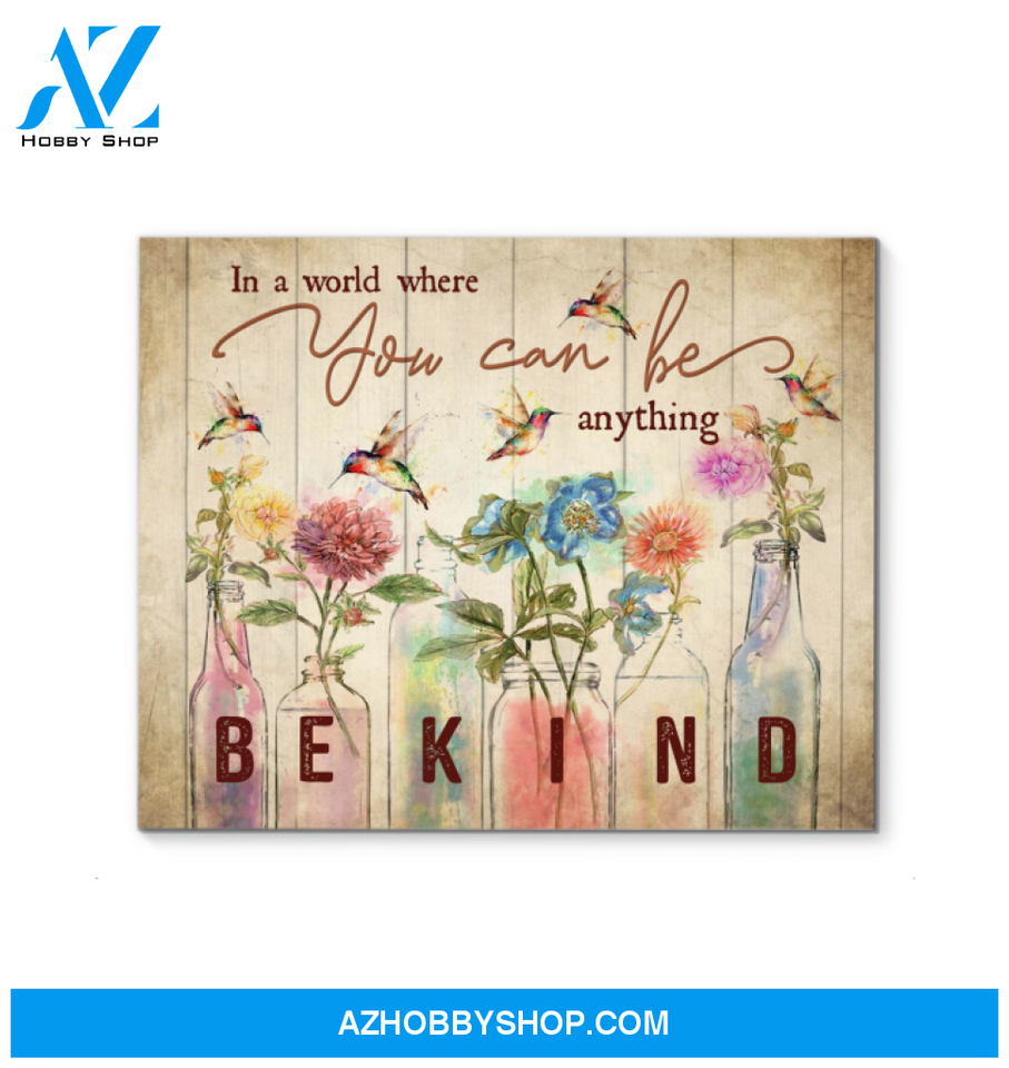 Hummingbird In A World Canvas Wall Art