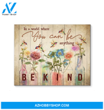 Hummingbird In A World Canvas Wall Art