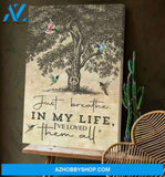Hummingbird Just Breathe In My Life Canvas Wall Art