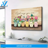 Hummingbird & King Protea God Says You Are Wall Art Canvas