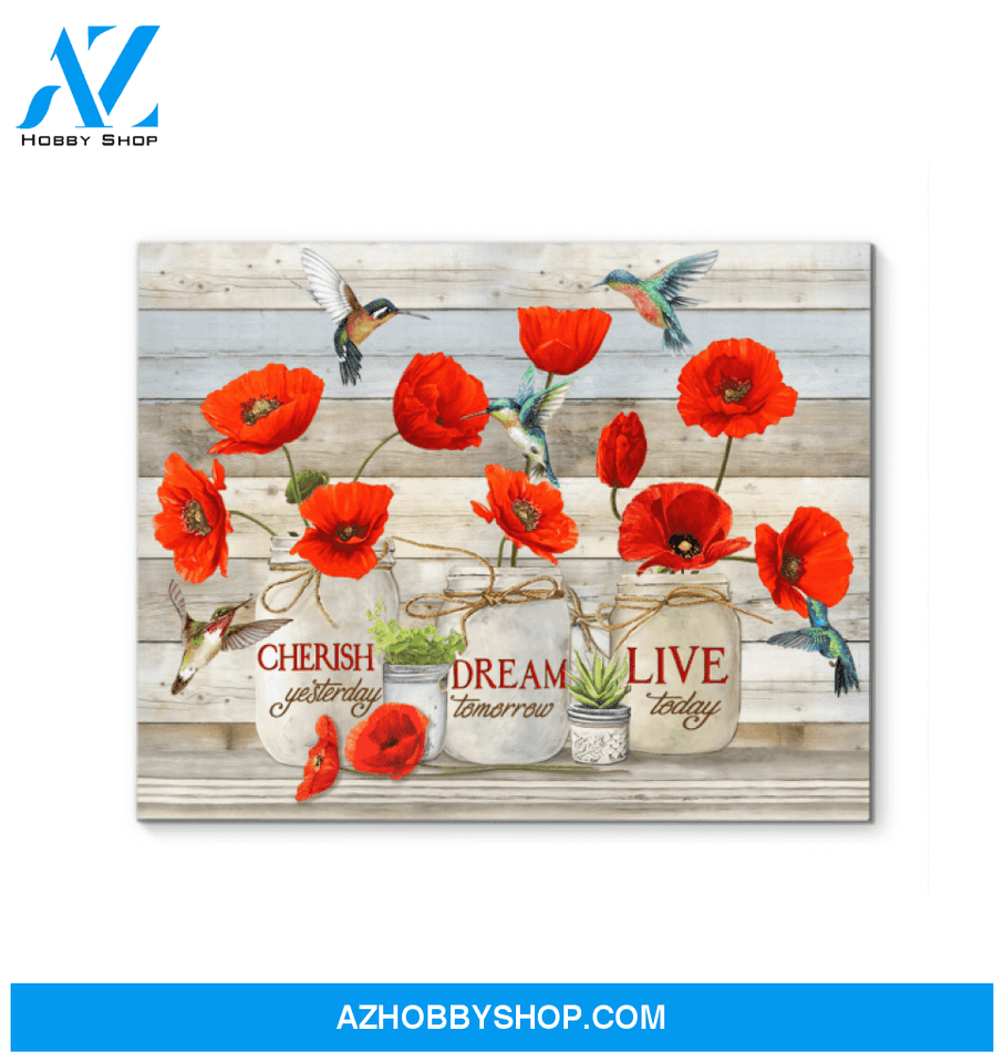 Hummingbird Live Today Canvas Wall Art