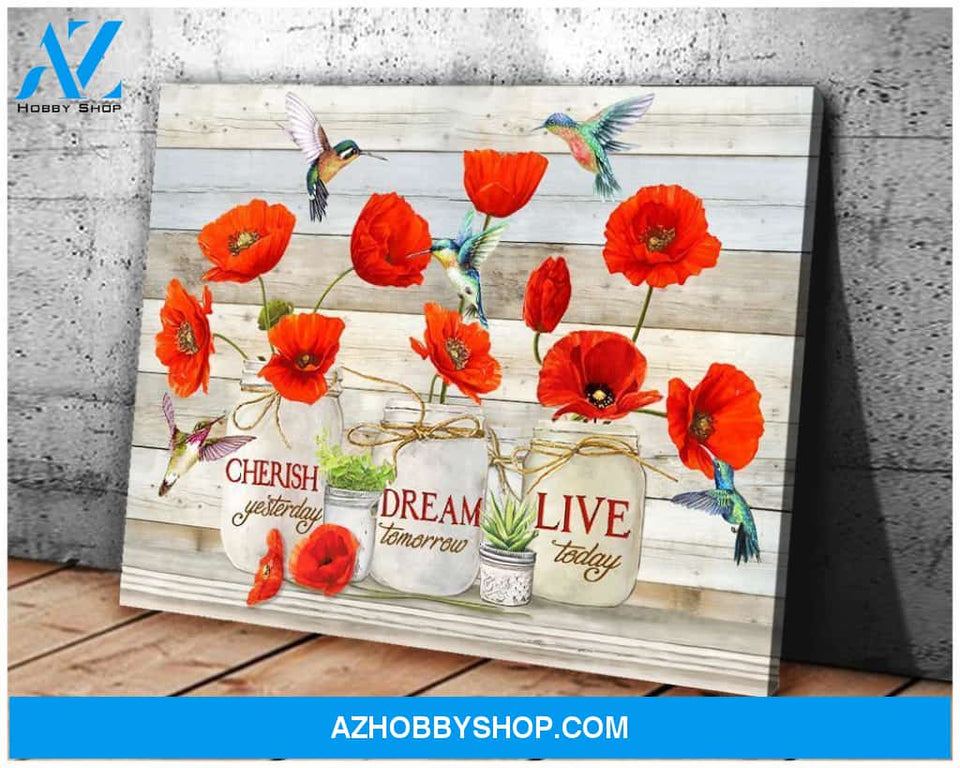 Hummingbird Live Today Canvas Wall Art