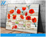 Hummingbird Live Today Canvas Wall Art