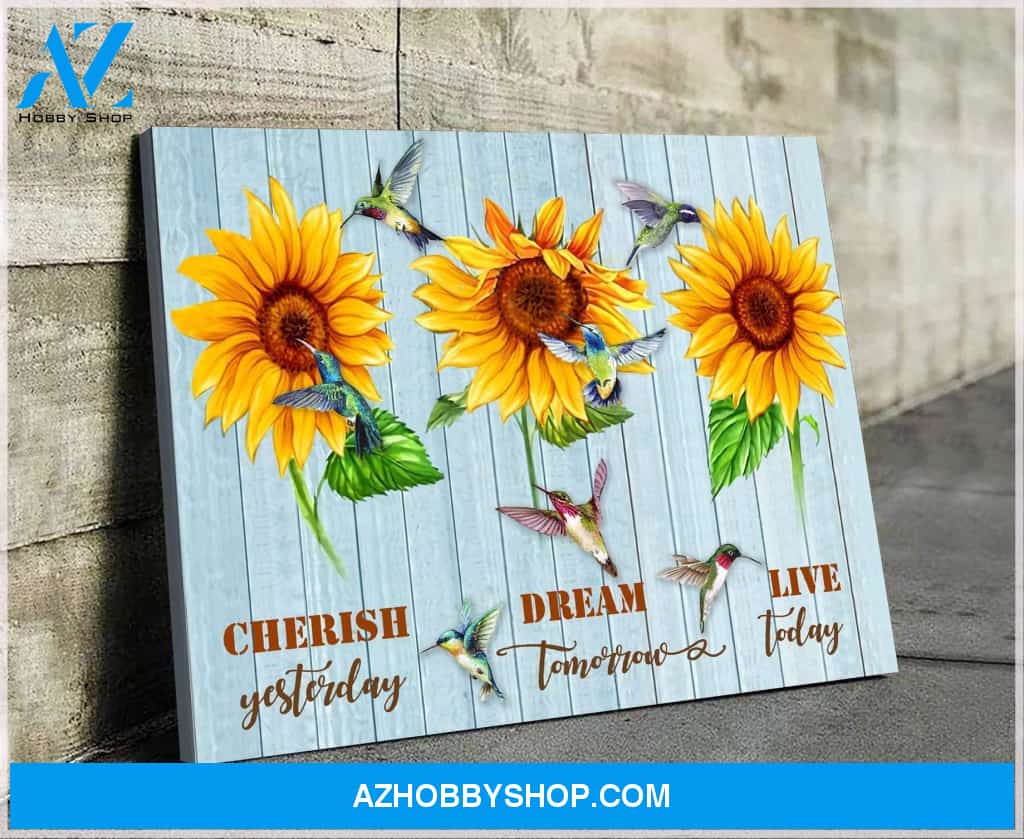 Hummingbird Live Today Canvas Wall Art