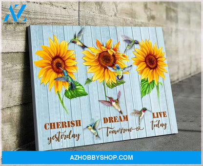 Hummingbird Live Today Canvas Wall Art