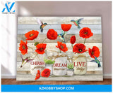 Hummingbird Live Today Canvas Wall Art