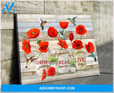 Hummingbird Live Today Canvas Wall Art
