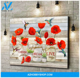 Hummingbird Live Today Canvas Wall Art