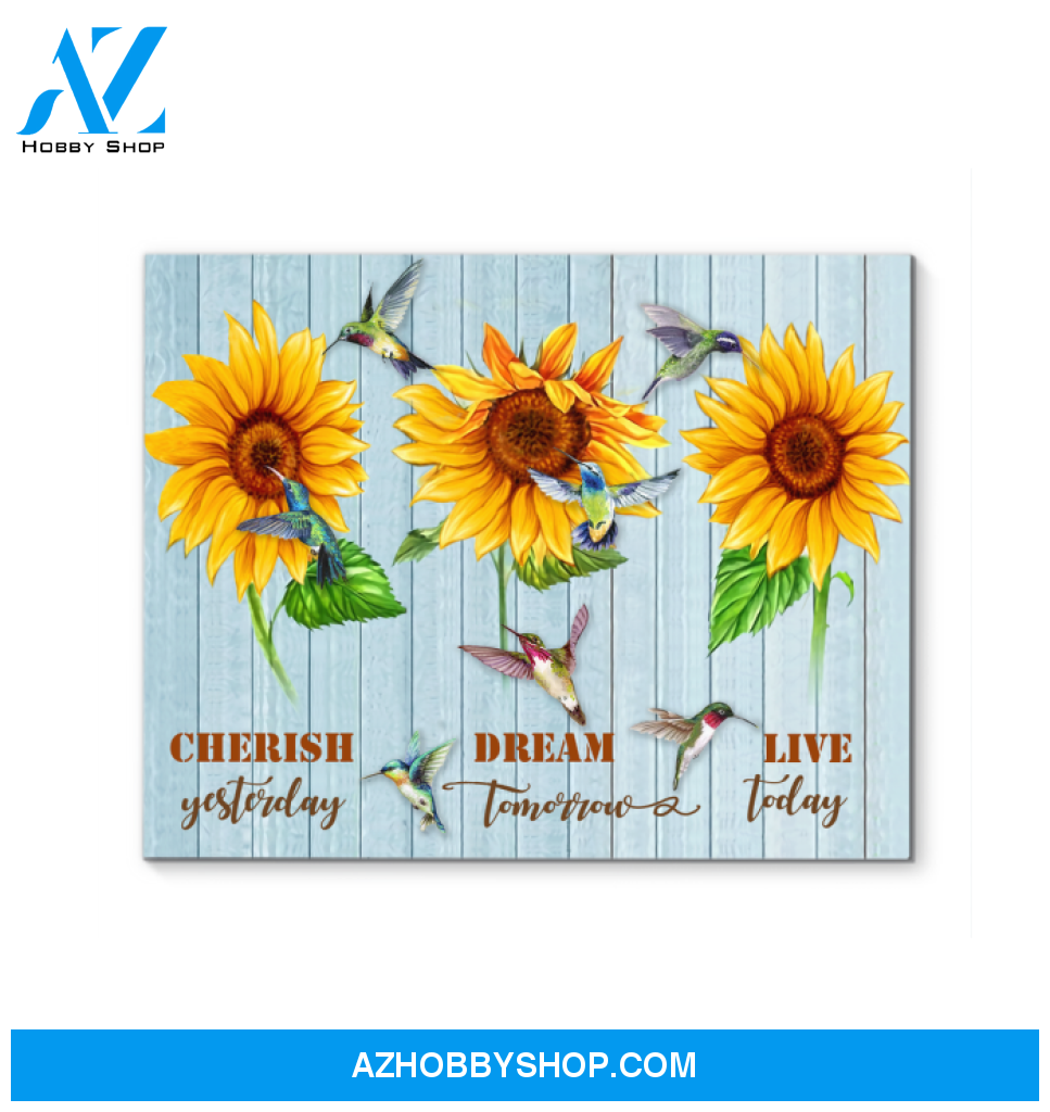 Hummingbird Live Today Canvas Wall Art