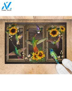 Hummingbird Lovely Sunflowers Indoor And Outdoor Doormat Gift For Hummingbird Lovers Birthday Gift Decor Warm House Gift Welcome Mat