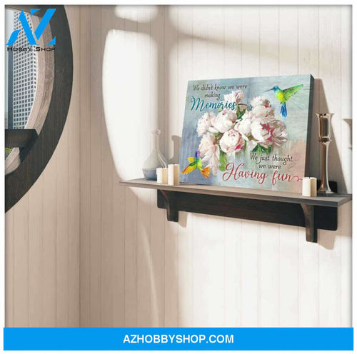 Top #65 Hummingbird Making Memories Canvas Wall Art, Wall Decor Visual Art