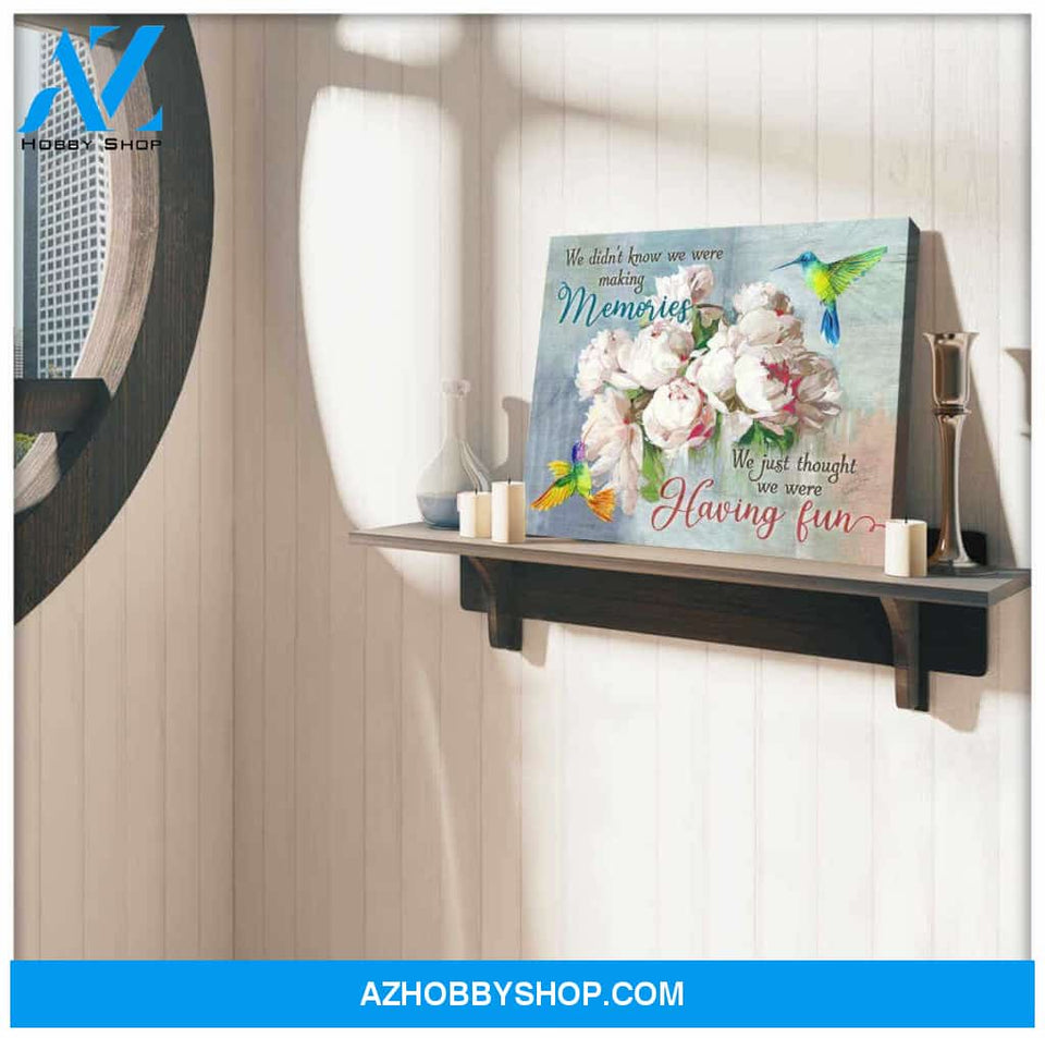 Top #65 Hummingbird Making Memories Canvas Wall Art, Wall Decor Visual Art