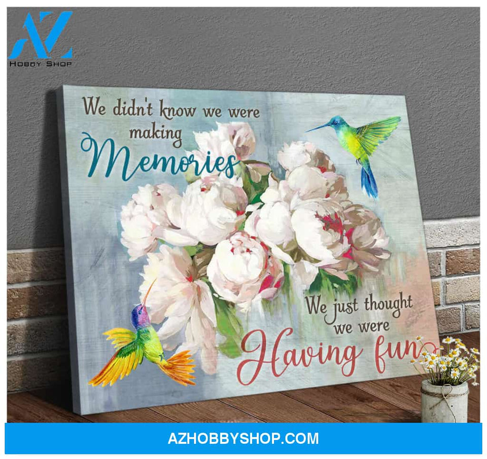 Top #65 Hummingbird Making Memories Canvas Wall Art, Wall Decor Visual Art