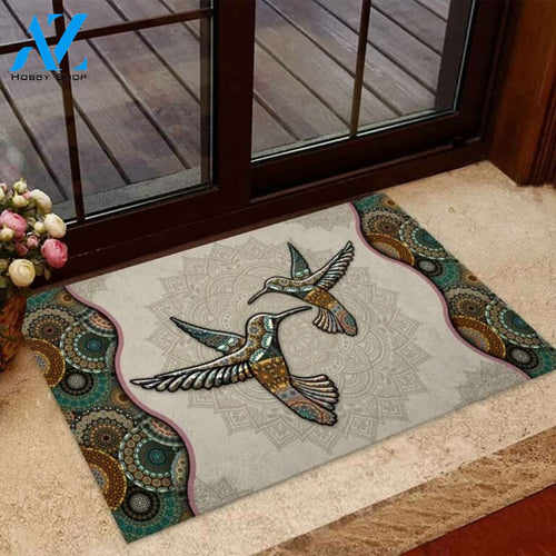 Hummingbird Mandala Doormat