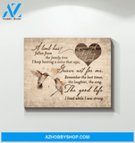 Hummingbird Memorial - A Limb Has Fallen From The Family Tree- Canvas Wall Art