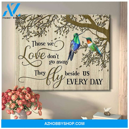 Hummingbird Memorial Premium Wall Art Canvas - Those We Love Don't Go Premium Canvas