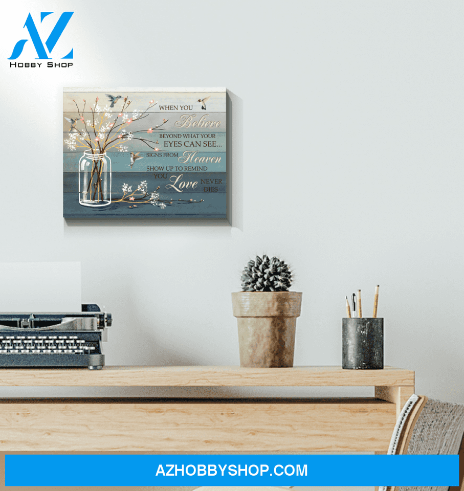 Hummingbird Memorial Wall Art Canvas